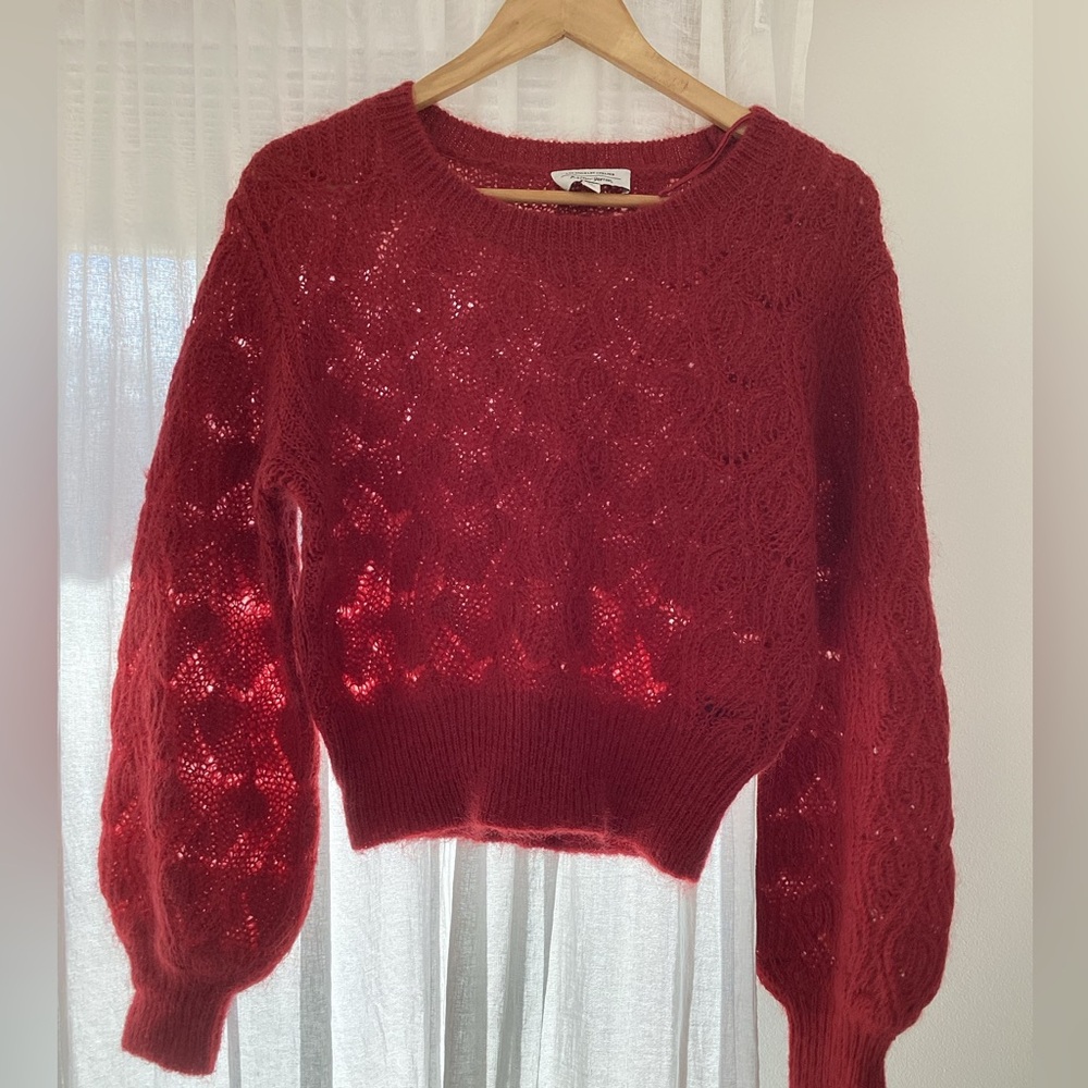 & Other Stories Deep Red Mohair Women's Sweater